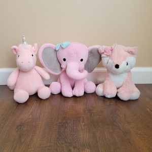 Three Pink Plushies